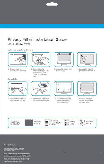 Estuff Glbb17383215 Screen Filter 43.9 Cm 17.3" Laptop Frameless Privacy Screen Filter