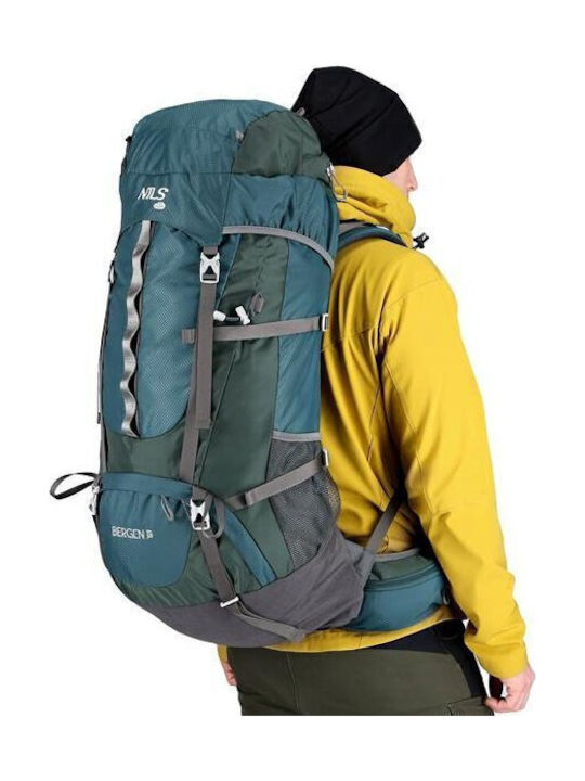 Nils Ορειβατικό Σακίδιο 65lt Αδιάβροχο Πράσινο Expedition