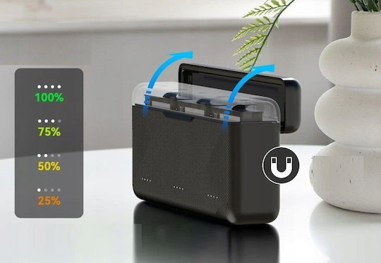 USB Type-C Charger 3x Battery DJI Action 5 Pro Telesin S0-BCG-34-TDJ