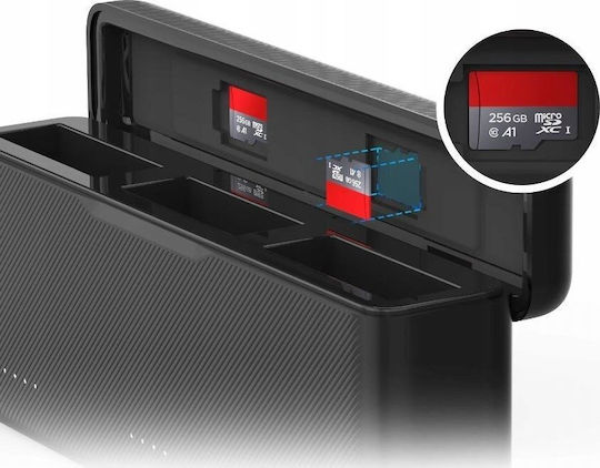 USB Type-C Charger 3x Battery DJI Action 5 Pro Telesin S0-BCG-34-TDJ