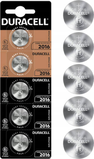 Duracell Батерии Литий За часовници CR2016 3V 5бр