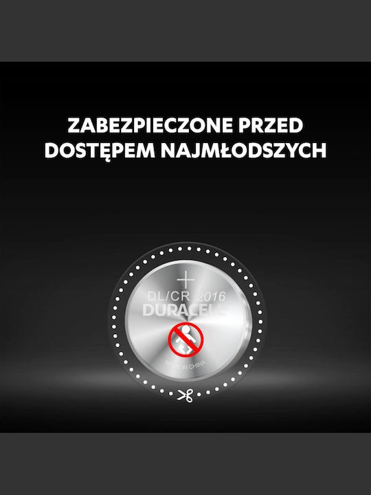 Duracell Μπαταρίες Λιθίου Ρολογιών CR2016 3V 5τμχ