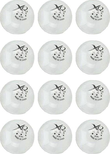 Ping Pong Balls Xqmax 3 Stars 12pcs White
