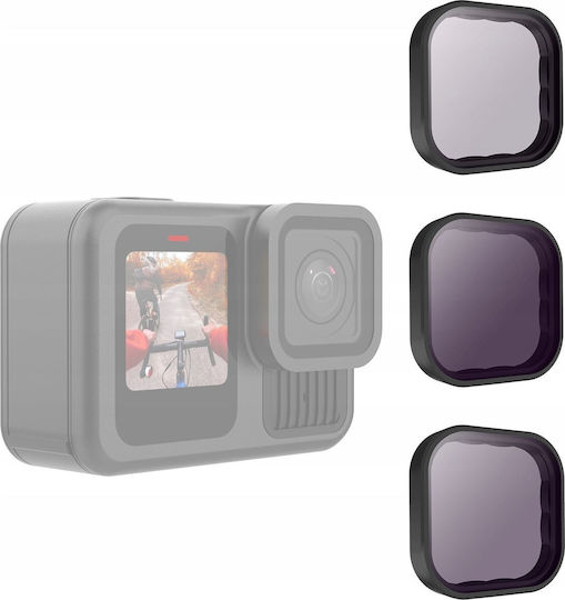Filter Set 3x Gray Filter Nd Nd8 Nd16 Nd32 Gopro Hero 13 Black S5-flt-12-tgp