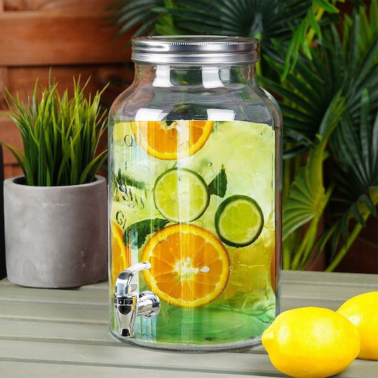 Vilde Glass Vase Beverage Dispenser with Spigot 6.2lt