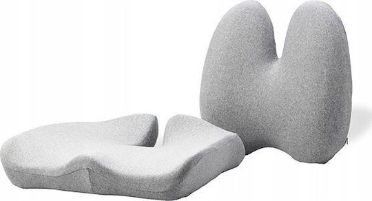 Powerton Μαξιλάρι Καθίσματος με Memory Foam σε Γκρι χρώμα