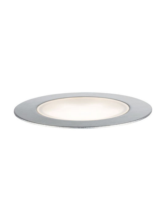 Paulmann Σποτ Δαπέδου LED με Θερμό Λευκό Φως IP65 Ασημί