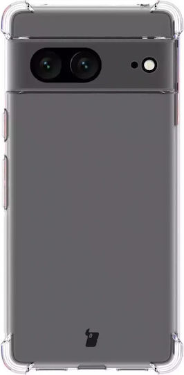 Bizon Clear Pack Case & 2x Screen Glass Umschlag Rückseite Gehärtetes Glas Set mit Glas Transparent (Google Pixel 7)