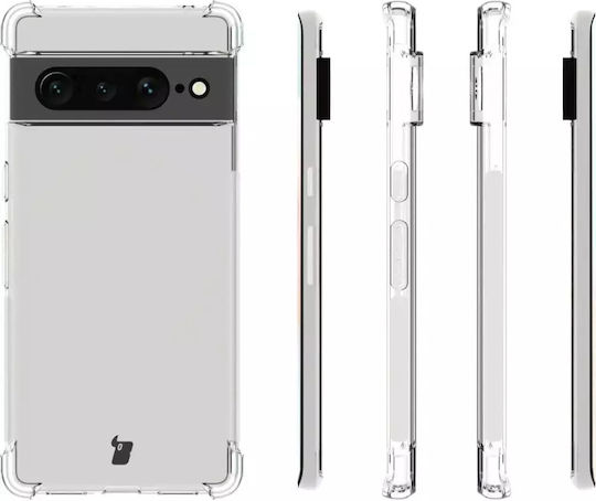Bizon Clear Pack Case & 2x Screen Glass Back Cover Tempered Glass 1.5mm Set cu Geam Transparent (Google Pixel 7 Pro)