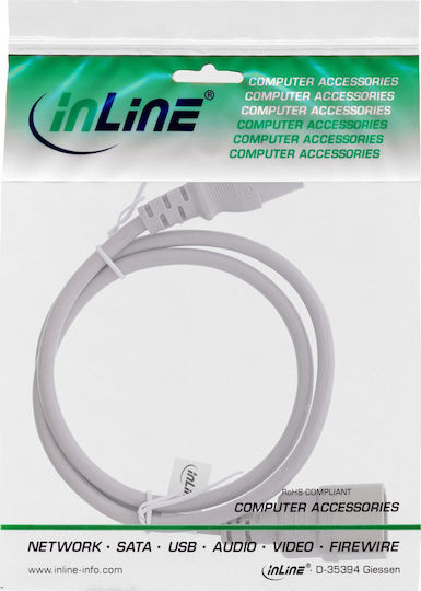 InLine IEC C13 / IEC C14 - IEC C13 / IEC C14 Кабел 0.3м Сив