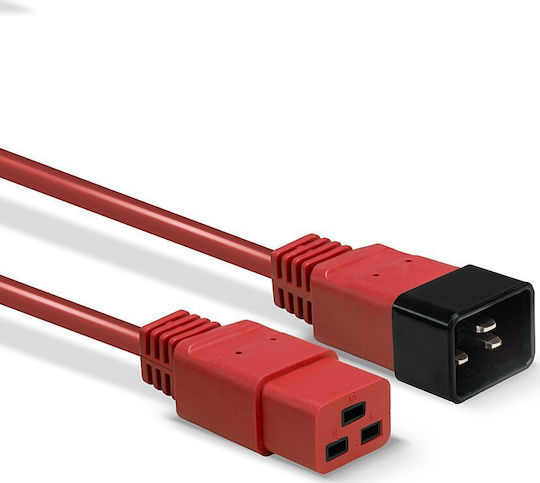 Lindy IEC C20 / IEC C19 - IEC C20 / IEC C19 Cable 3m Red