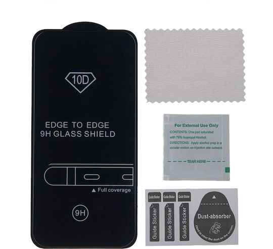 0.3mm Tempered Glass Black (Redmi 13 / Poco M6 4G)