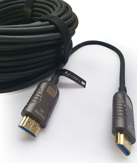 Techly HDMI 2.0 Premium High Speed 4K 60Hz HDR Cable HDMI male - HDMI male 20m Μαύρο