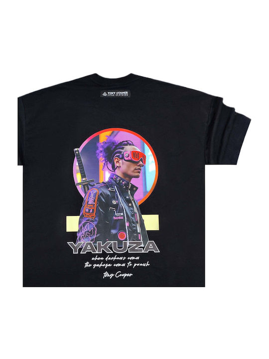 Ανδρική Κοντομάνικη Μπλούζα Tony Couper T25/5 Yakuza Over T-shirt Μαύρο