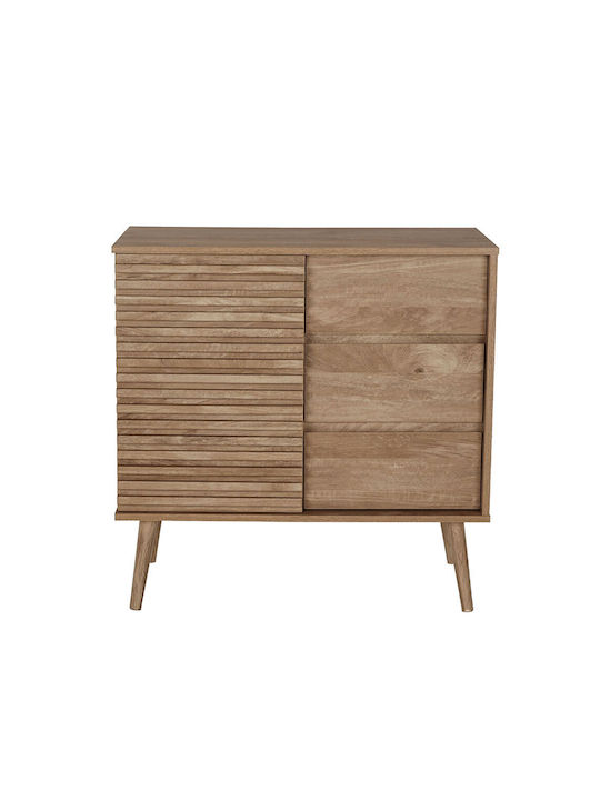 Sideboard Kiros Wooden Φυσικό 80x39x80cm