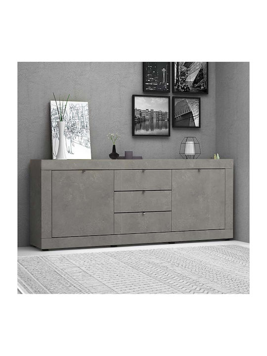 Μπουφές Ocean Ξύλινος με Συρτάρια Ανθρακί 210x45x86cm