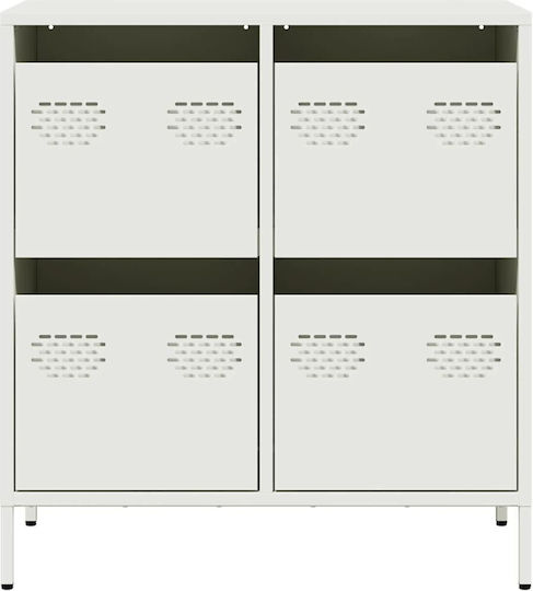 Μπουφές από Μέταλλο με Συρτάρια Λευκό 68x39x73.5cm