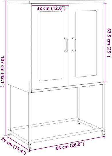 Μπουφές Pink 68x39x107cm