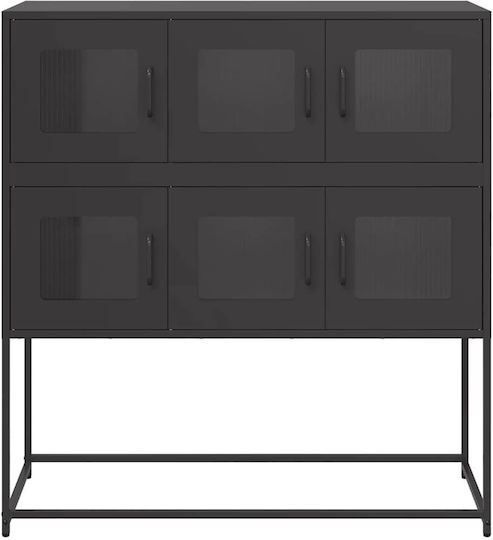 Μπουφές Schrank Black Velvet-Black Metal 100.5x39x107cm