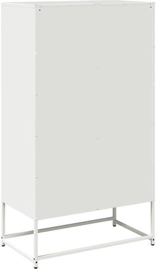 Sideboard made of Metal White 68x39x123cm