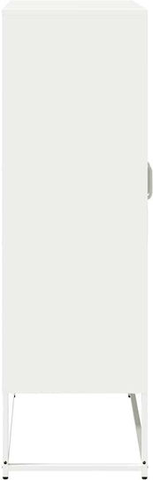 Sideboard made of Metal White 68x39x123cm