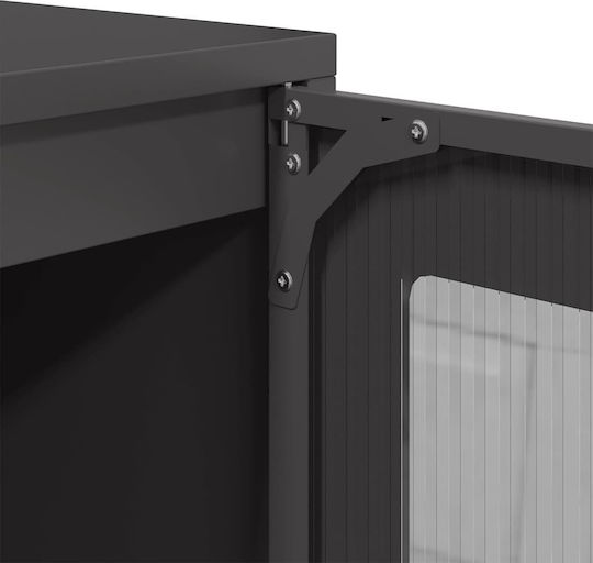 Μπουφές από Μέταλλο Μαύρο 100.5x39x107cm