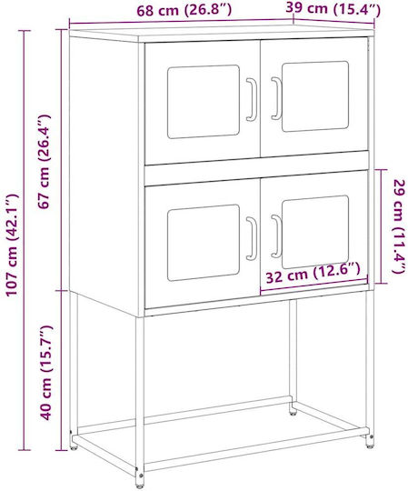 Μπουφές Pink 68x39x107cm