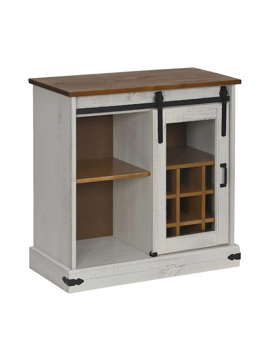 Sideboard made of Solid Wood White 80x40x80cm