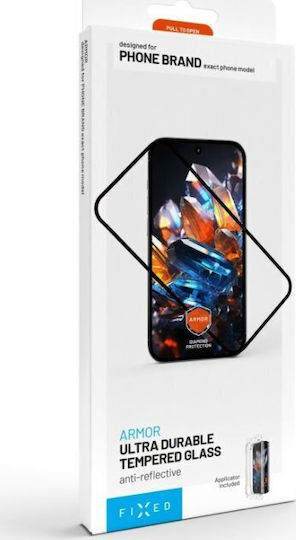 Fixed Displayschutzfolie Schwarz (iPhone 17 / 17 Pro / 16 Pro)