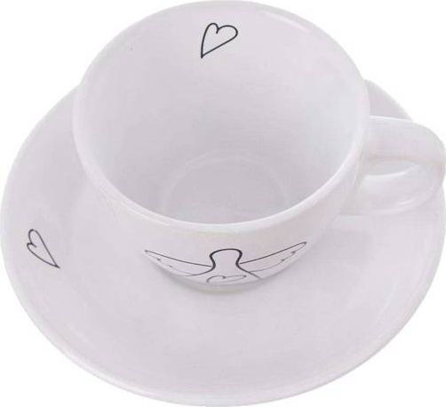 Orion Set Tassen Kaffee aus Porzellan Weiß 90ml 2Stück
