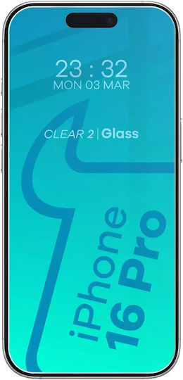 Bizon Screen Glass + Προστασία Κάμερας Tempered Glass Διάφανο για το Apple iPhone 16 Pro