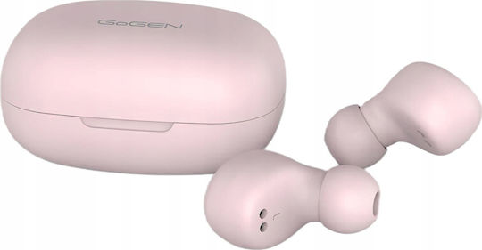GoGEN CREW evo 2 In-ear Bluetooth Handsfree Ακουστικά με Αντοχή στον Ιδρώτα και Θήκη Φόρτισης Ροζ