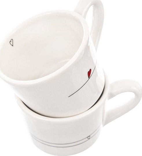 Orion Set Tassen Kaffee Keramik Weiß 200ml 2Stück