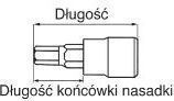 Шестостенен накрайник Teng Tools 1/2" H7 X 55mm 6820-0302