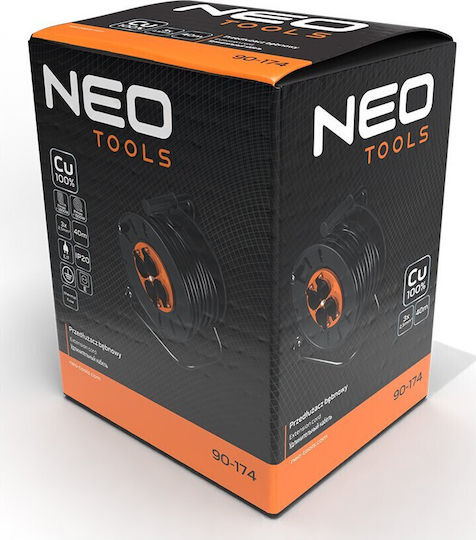 NEO Cablu de prelungire cu cablu de 40m Diametru 3 x 2.5mm² Neagră