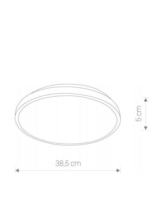 Nowodvorski Agnes Στρογγυλό Εξωτερικό LED Panel 22W με Θερμό Λευκό Φως 3000K
