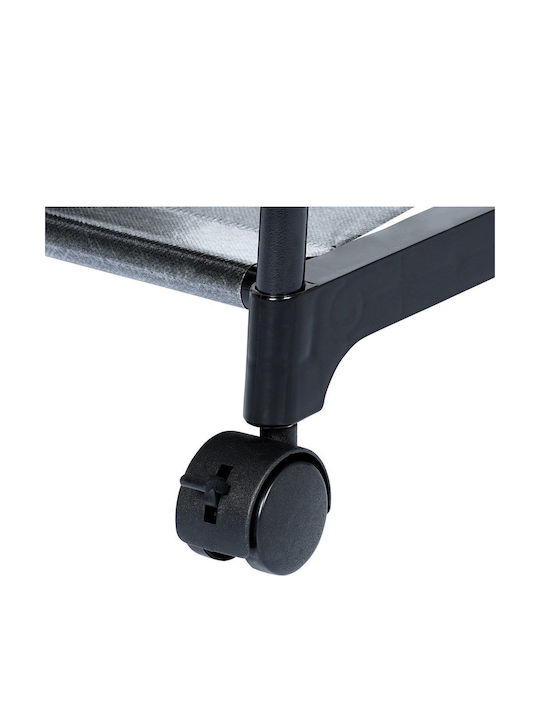 Vilde Wheeled Floor Garment Rack made of Metal Black 88x44x160cm