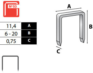 Rapid Staples 53/10mm 5000pcs Mr-11858810
