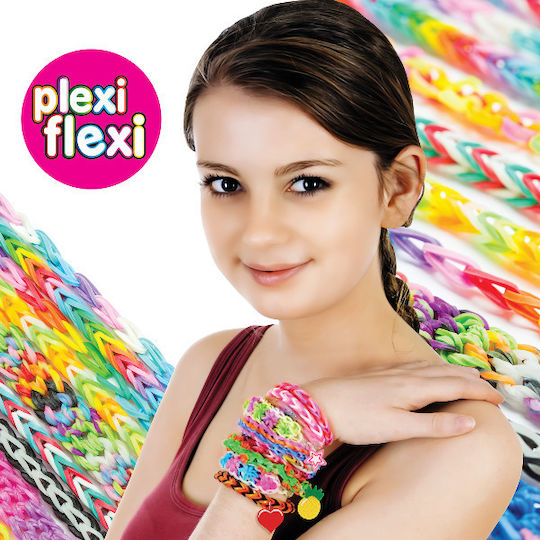 AS Hair Ties Plexi Flexi Plexi Flexi Bag 800 Rubber Bands & 8 Accessories For Children 5+ Years (Various Designs) 1pc