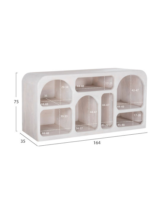 Bufet Handyr din Lemn Masiv Alb 165x35x75cm