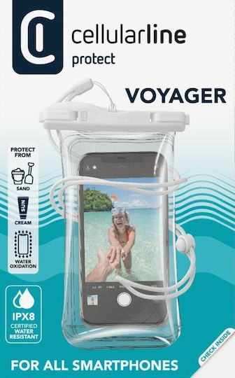 Водоустойчив калъф Cellular Line Cellularline Voyager Universal Бял