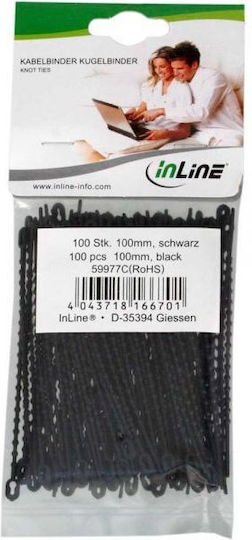 InLine Plastic Cable Ties in Black Colour (100 pcs) (59977C)