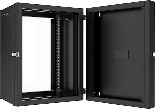 Lanview Wandmontiert Rack-Schrank 16U 60x60x82.3cm Schwarz