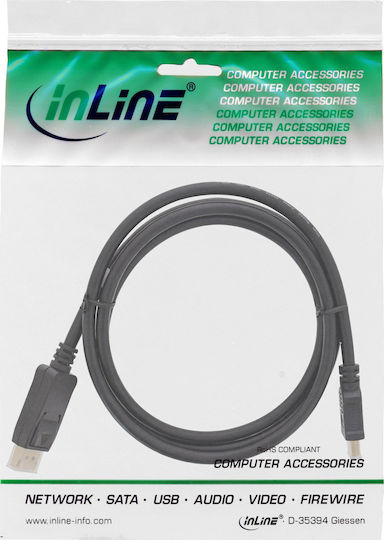 Inline Displayport To Hdmi Converter Cable Adapter Black 7.5m