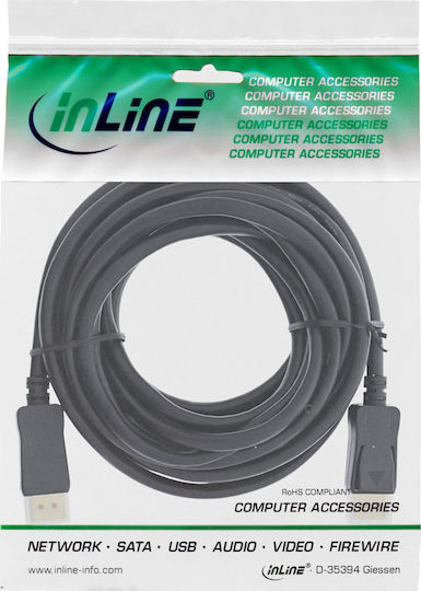 Активен кабел Inline DisplayPort 1.4 8k4k Черно Злато 10м