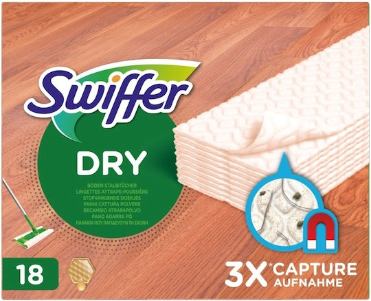 Swiffer Floor Wiper Cloth Refill Trap the Dust for Wood & Parquet 18pcs