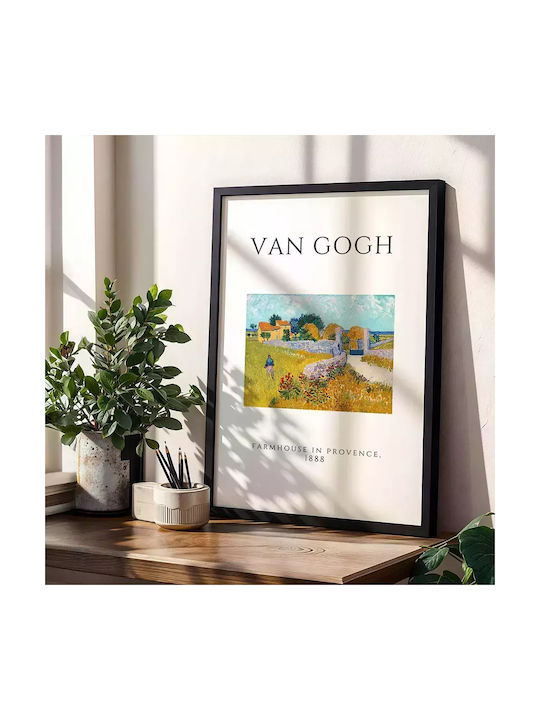 Πόστερ & Κάδρο Van Gogh Farmhouse In Provence Art008 30x40cm Μαύρο Ξύλινο Κάδρο Πόστερ