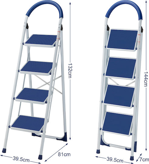Bakaji Step Ladder Iron with 1 Step 132cm