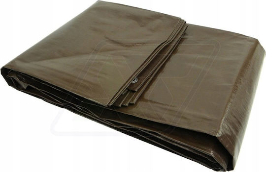 Geko Αδιάβροχος Μουσαμάς 200gr/m² 12x6μ. Βαρέως Τύπου Καφέ