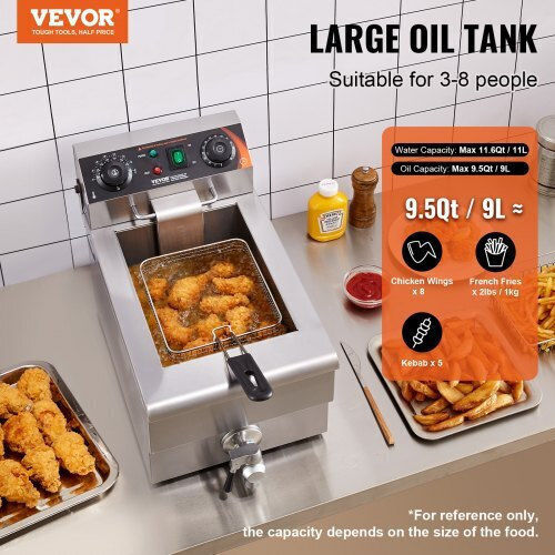 Vevor Electric Fryer 3kW Capacity 9lt